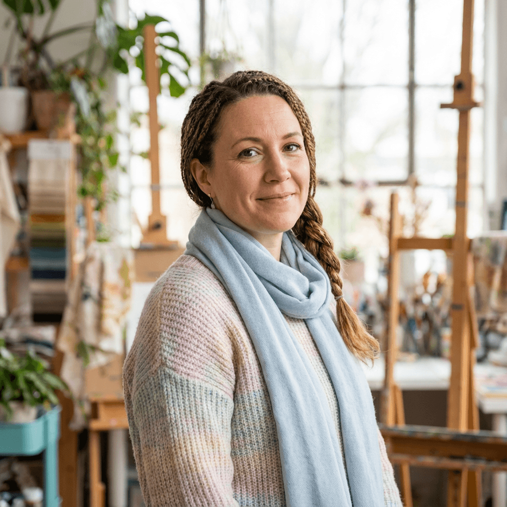 Female shop owner in retail space